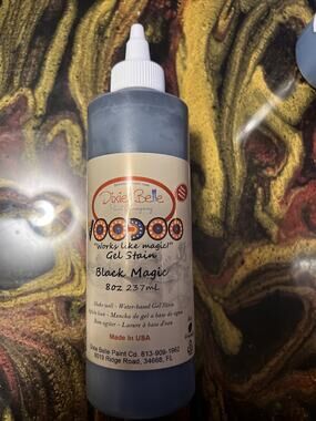 New Dixie Belle Paint VooDoo Black Magic Gel Stain Water-Based Translucent